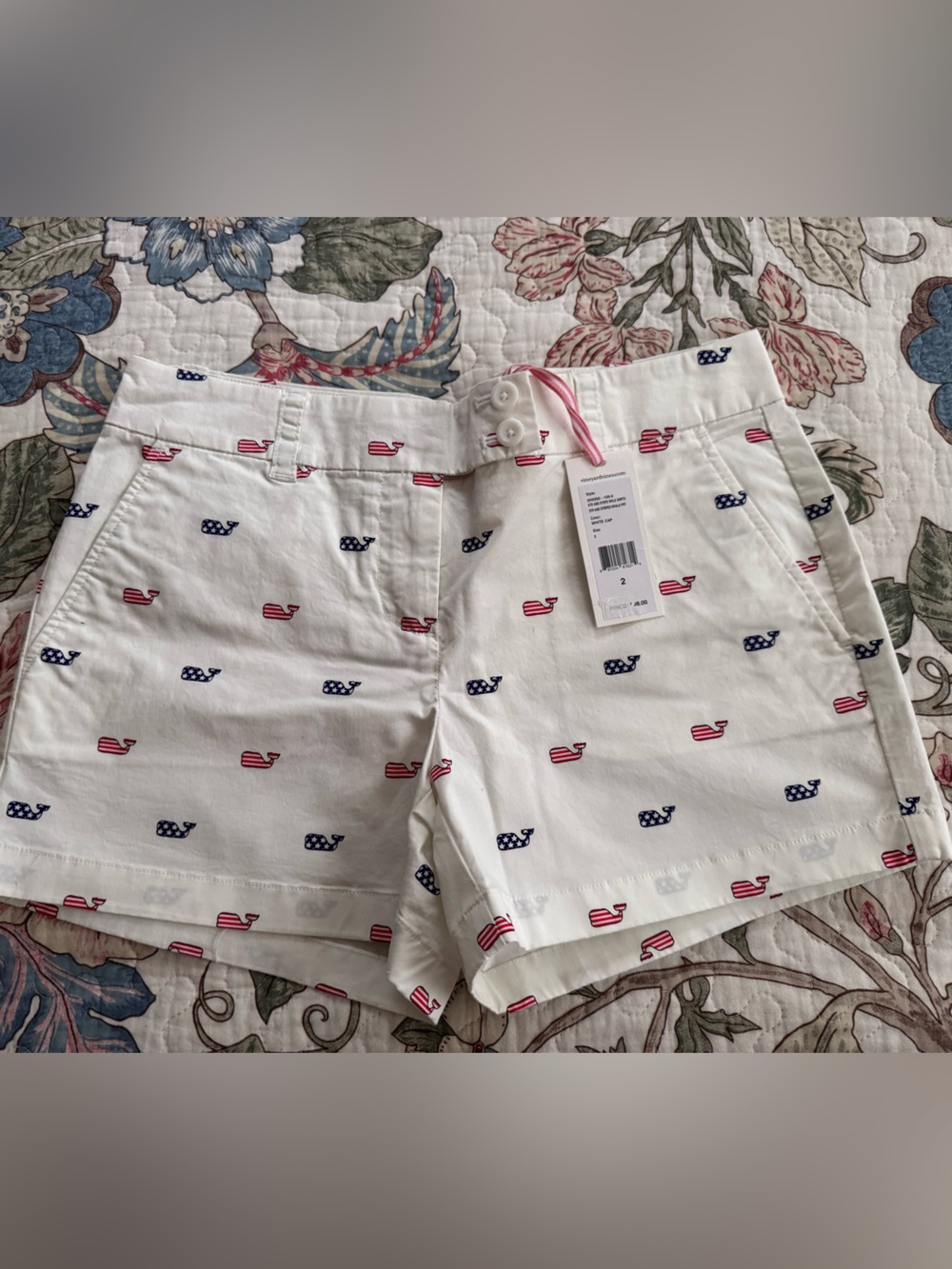Vineyard Vines Stars and Stripes Whale Shorts NWT